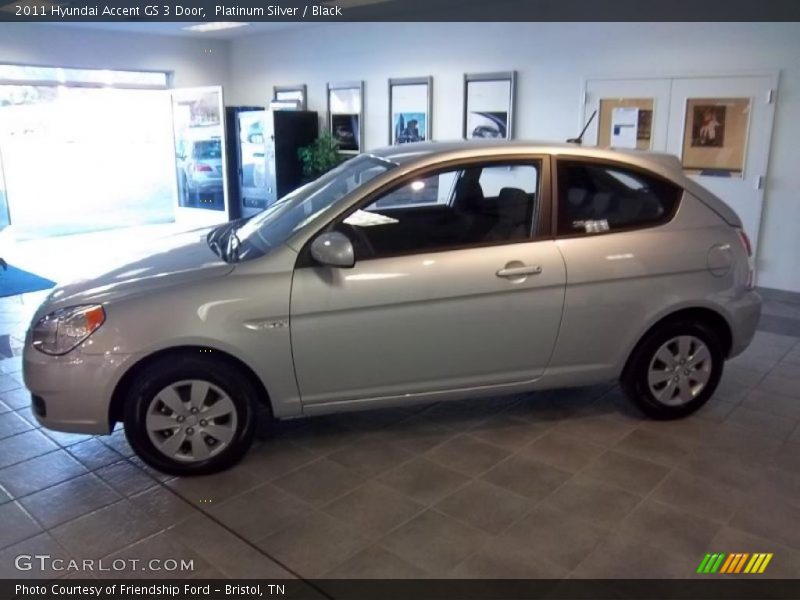 Platinum Silver / Black 2011 Hyundai Accent GS 3 Door