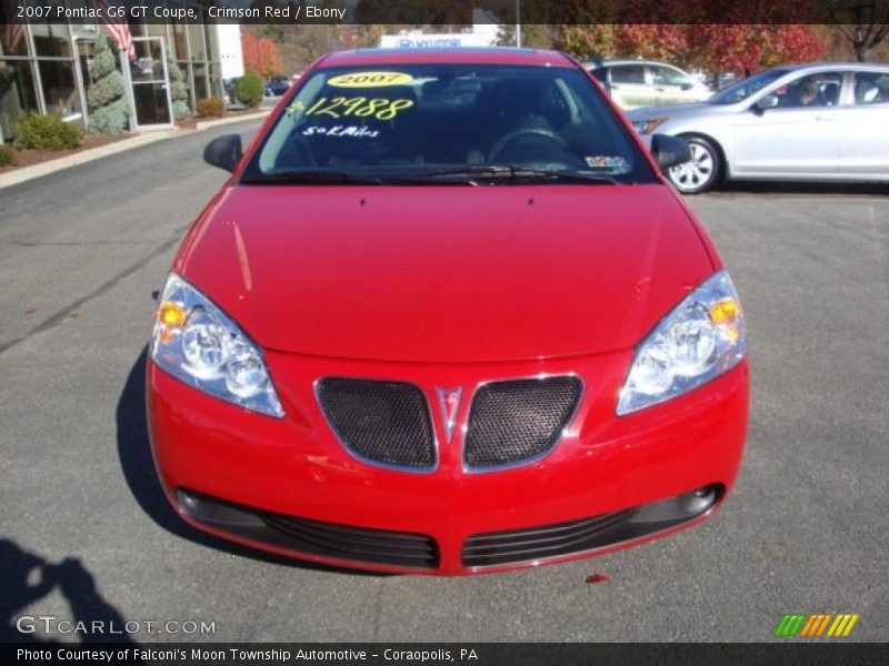 Crimson Red / Ebony 2007 Pontiac G6 GT Coupe