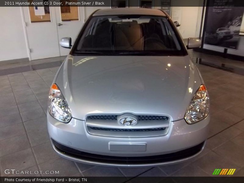 Platinum Silver / Black 2011 Hyundai Accent GS 3 Door