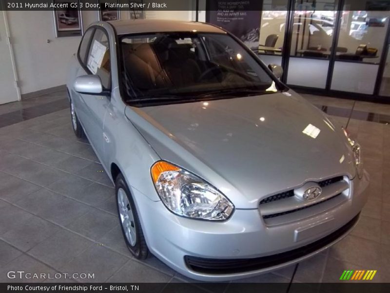 Platinum Silver / Black 2011 Hyundai Accent GS 3 Door