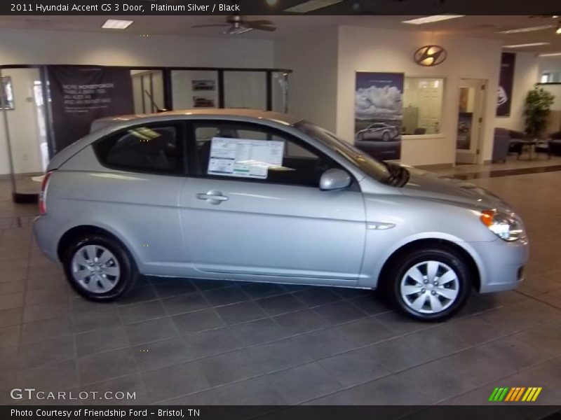 Platinum Silver / Black 2011 Hyundai Accent GS 3 Door