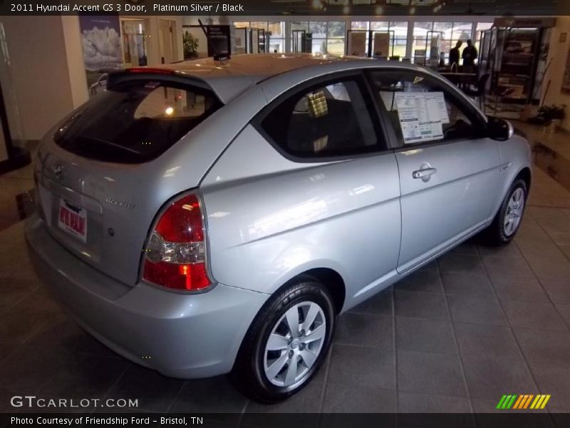 Platinum Silver / Black 2011 Hyundai Accent GS 3 Door