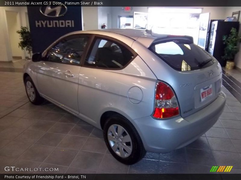 Platinum Silver / Black 2011 Hyundai Accent GS 3 Door