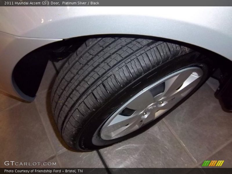 Platinum Silver / Black 2011 Hyundai Accent GS 3 Door