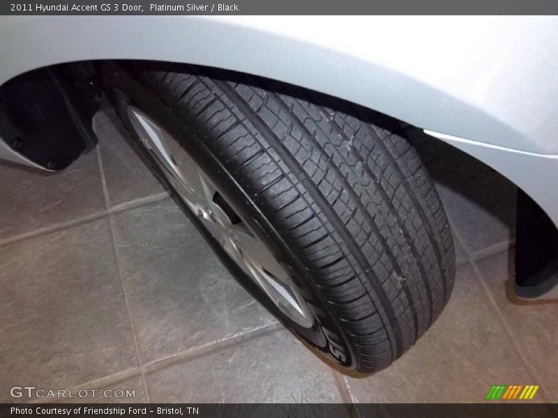 Platinum Silver / Black 2011 Hyundai Accent GS 3 Door