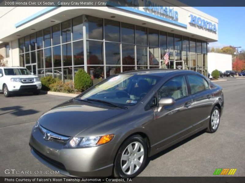 Galaxy Gray Metallic / Gray 2008 Honda Civic LX Sedan