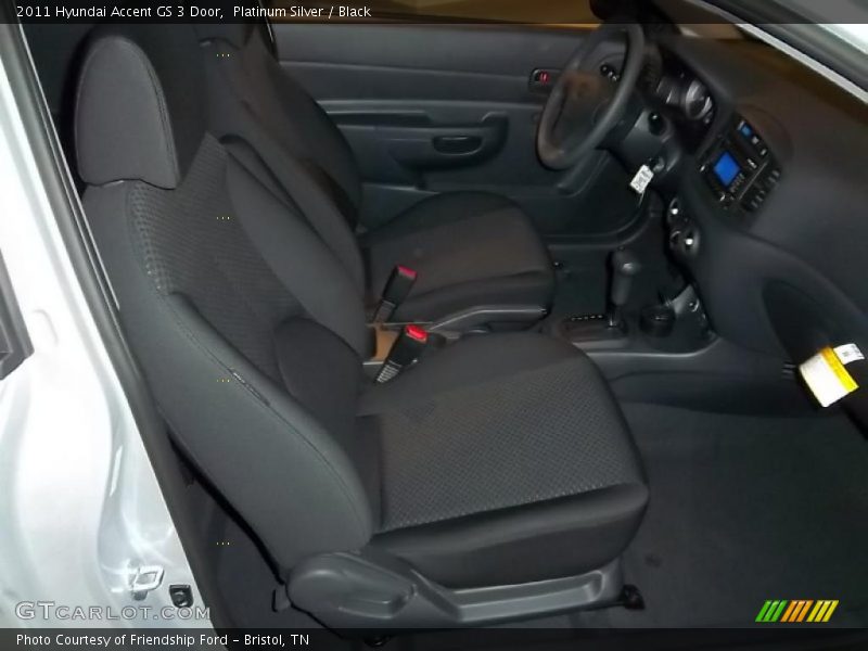 Platinum Silver / Black 2011 Hyundai Accent GS 3 Door