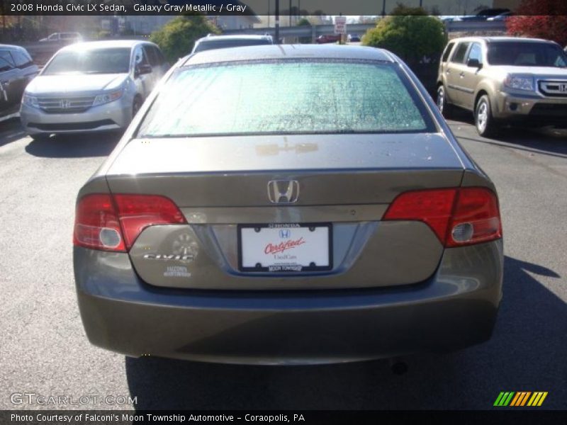 Galaxy Gray Metallic / Gray 2008 Honda Civic LX Sedan
