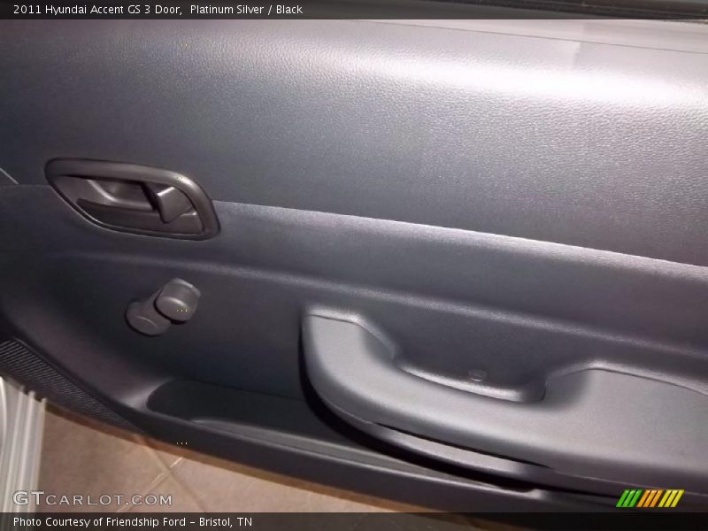 Platinum Silver / Black 2011 Hyundai Accent GS 3 Door