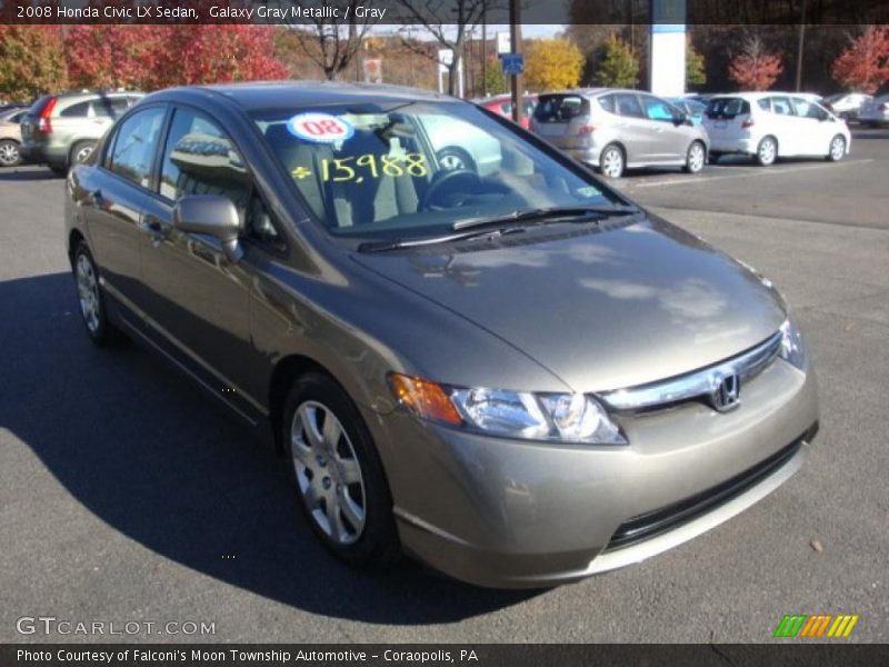Galaxy Gray Metallic / Gray 2008 Honda Civic LX Sedan