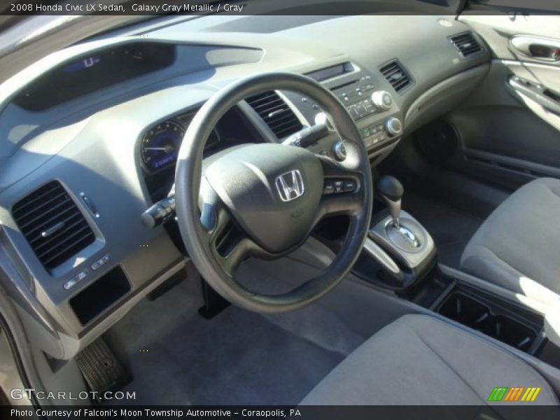 Galaxy Gray Metallic / Gray 2008 Honda Civic LX Sedan