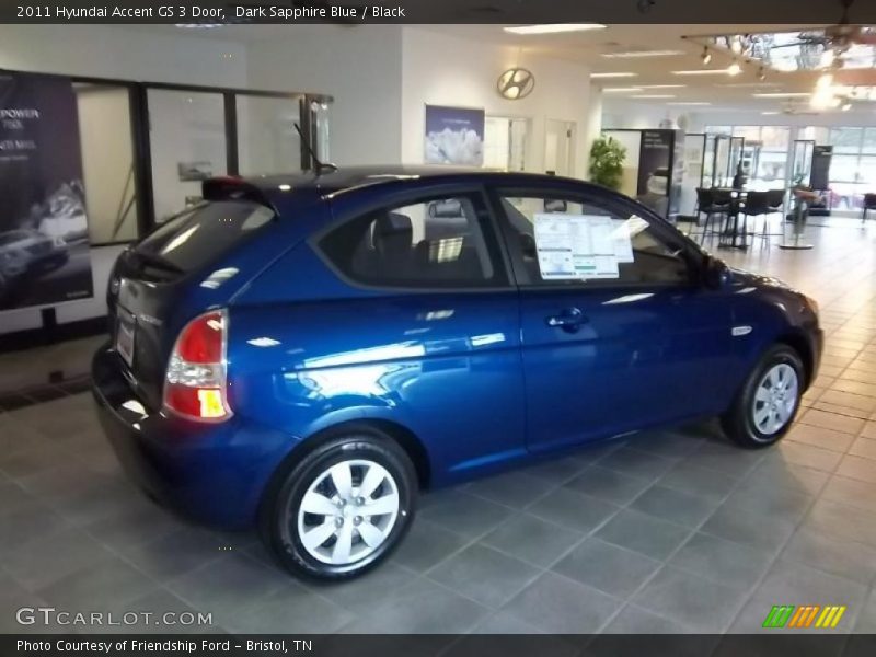 Dark Sapphire Blue / Black 2011 Hyundai Accent GS 3 Door