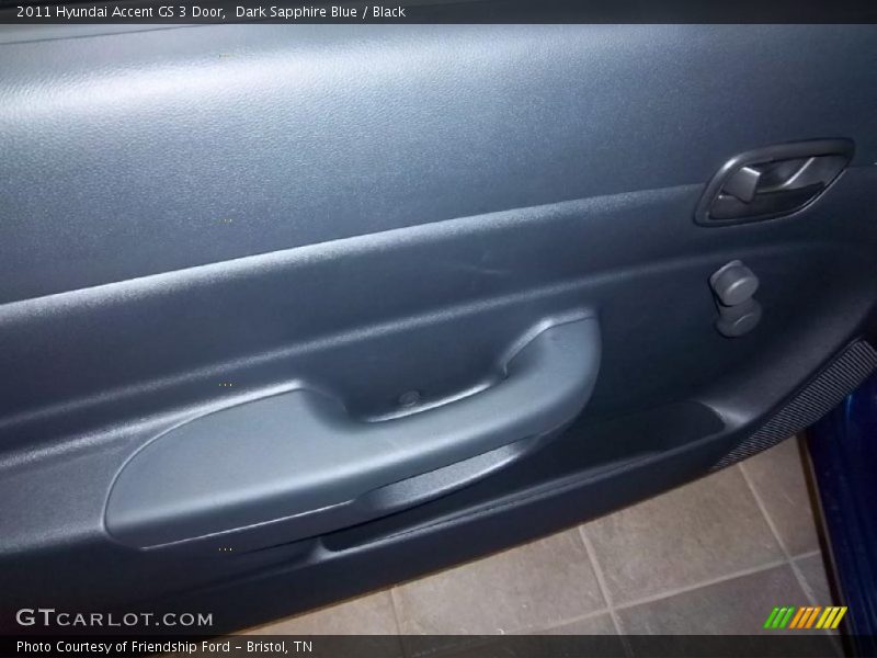 Dark Sapphire Blue / Black 2011 Hyundai Accent GS 3 Door