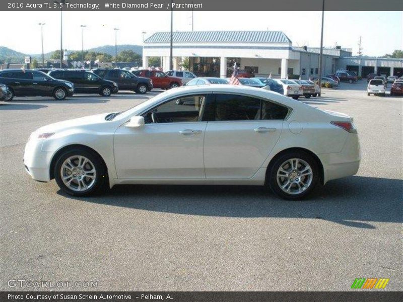 White Diamond Pearl / Parchment 2010 Acura TL 3.5 Technology