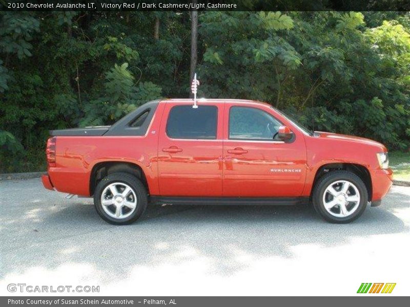 Victory Red / Dark Cashmere/Light Cashmere 2010 Chevrolet Avalanche LT