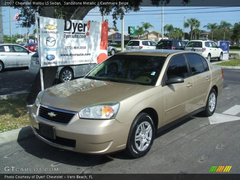 Sandstone Metallic / Cashmere Beige 2007 Chevrolet Malibu LS Sedan