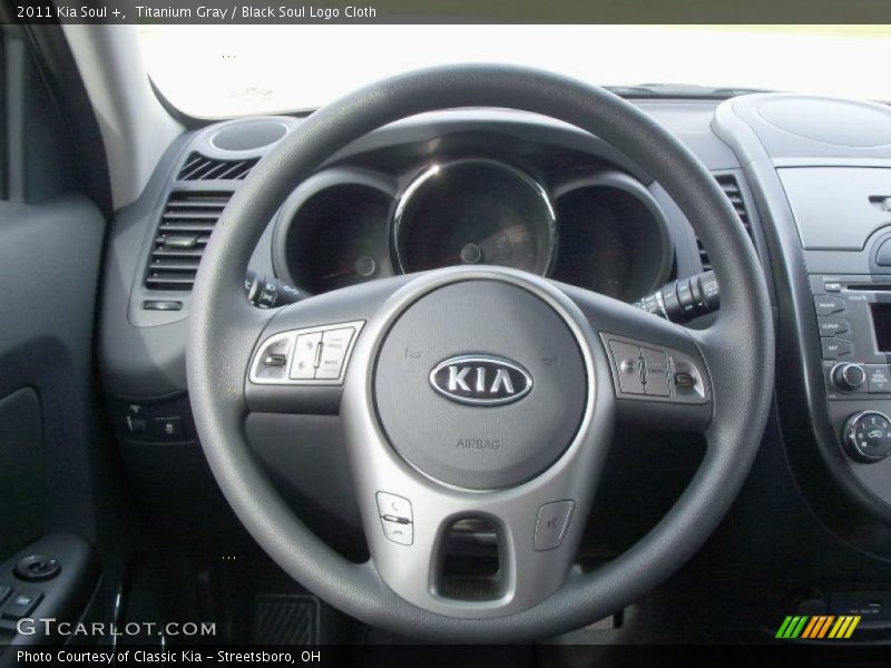 Titanium Gray / Black Soul Logo Cloth 2011 Kia Soul +