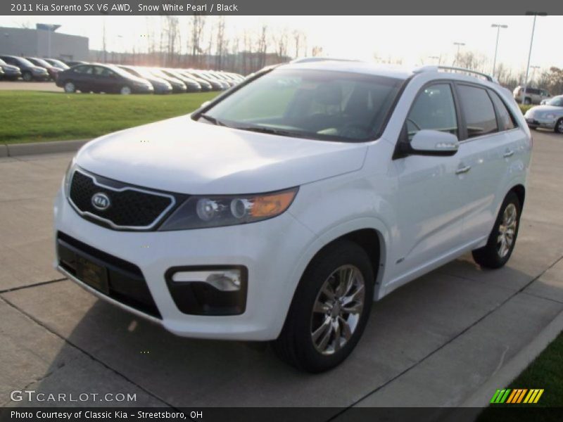 Snow White Pearl / Black 2011 Kia Sorento SX V6 AWD