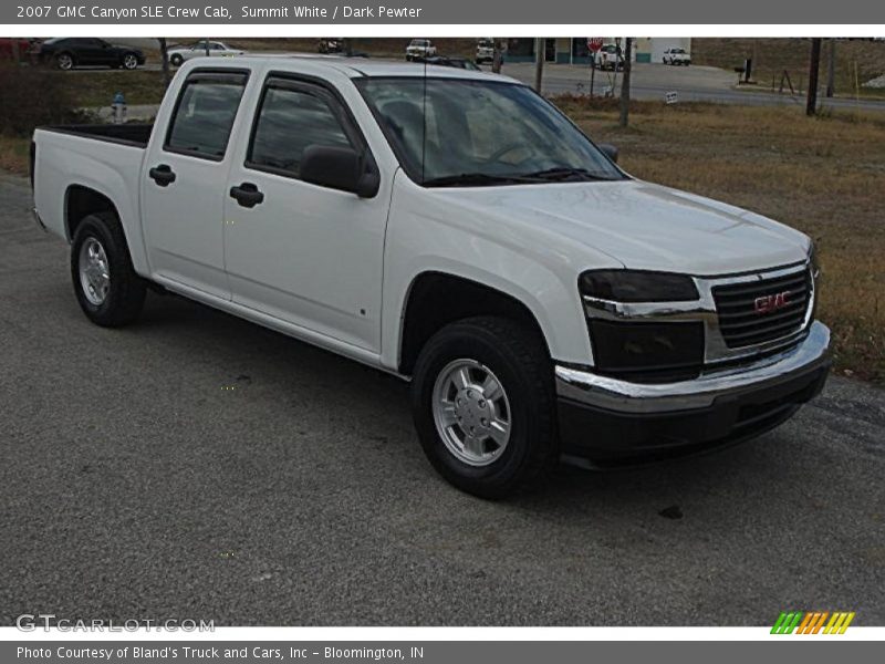 Summit White / Dark Pewter 2007 GMC Canyon SLE Crew Cab