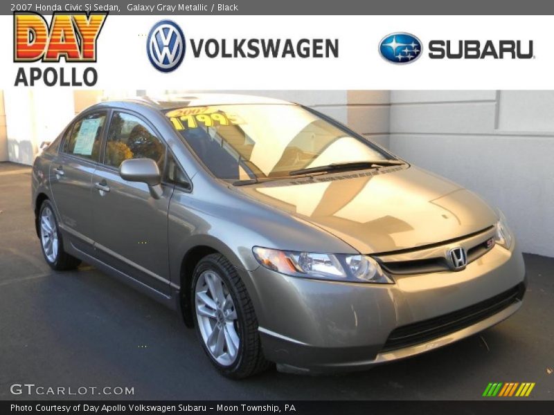 Galaxy Gray Metallic / Black 2007 Honda Civic Si Sedan