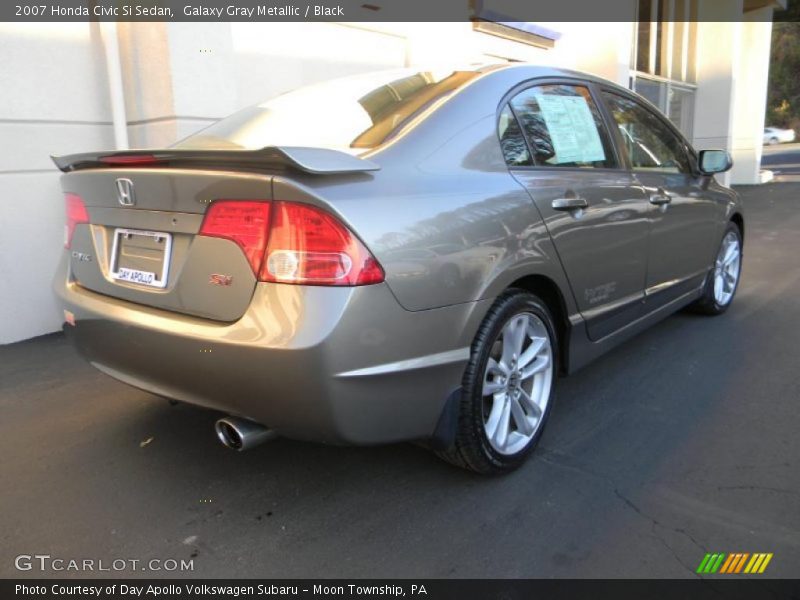 Galaxy Gray Metallic / Black 2007 Honda Civic Si Sedan