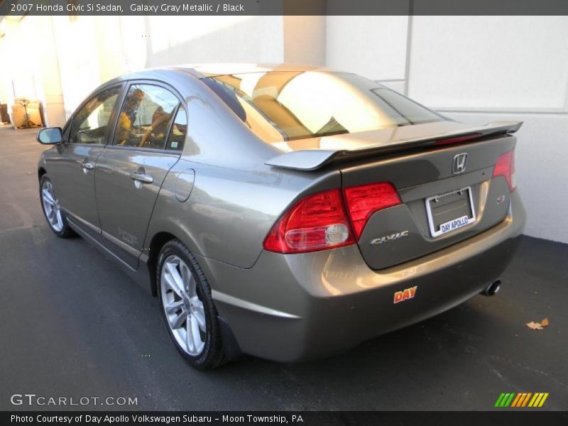 Galaxy Gray Metallic / Black 2007 Honda Civic Si Sedan
