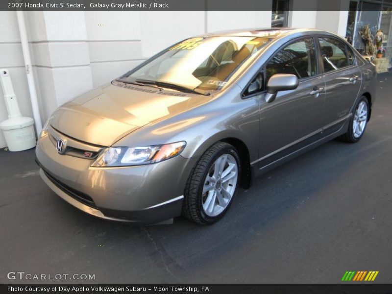 Galaxy Gray Metallic / Black 2007 Honda Civic Si Sedan