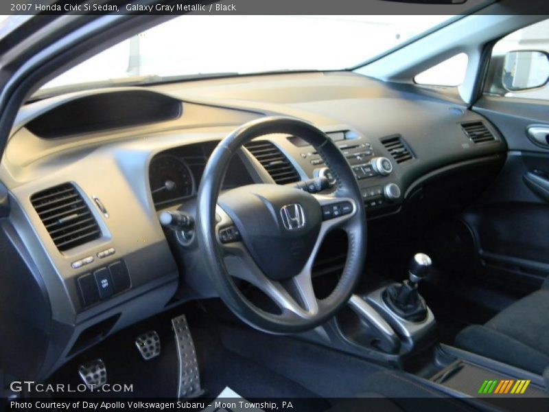 Galaxy Gray Metallic / Black 2007 Honda Civic Si Sedan