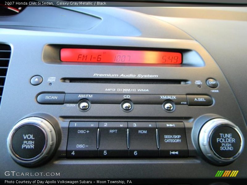 Galaxy Gray Metallic / Black 2007 Honda Civic Si Sedan