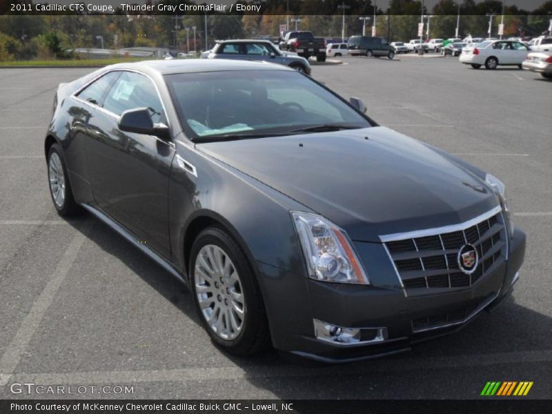 Thunder Gray ChromaFlair / Ebony 2011 Cadillac CTS Coupe