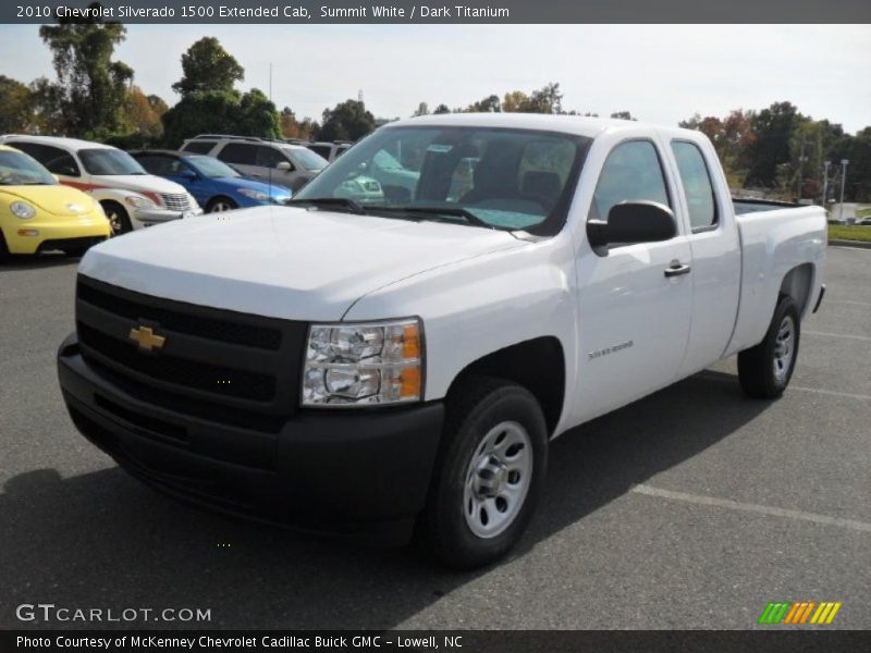 Summit White / Dark Titanium 2010 Chevrolet Silverado 1500 Extended Cab