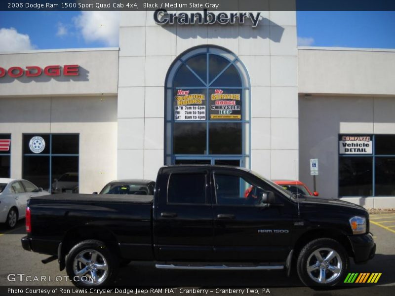 Black / Medium Slate Gray 2006 Dodge Ram 1500 Sport Quad Cab 4x4