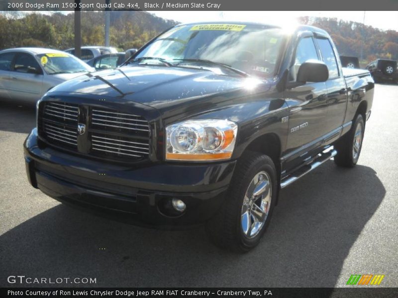 Black / Medium Slate Gray 2006 Dodge Ram 1500 Sport Quad Cab 4x4