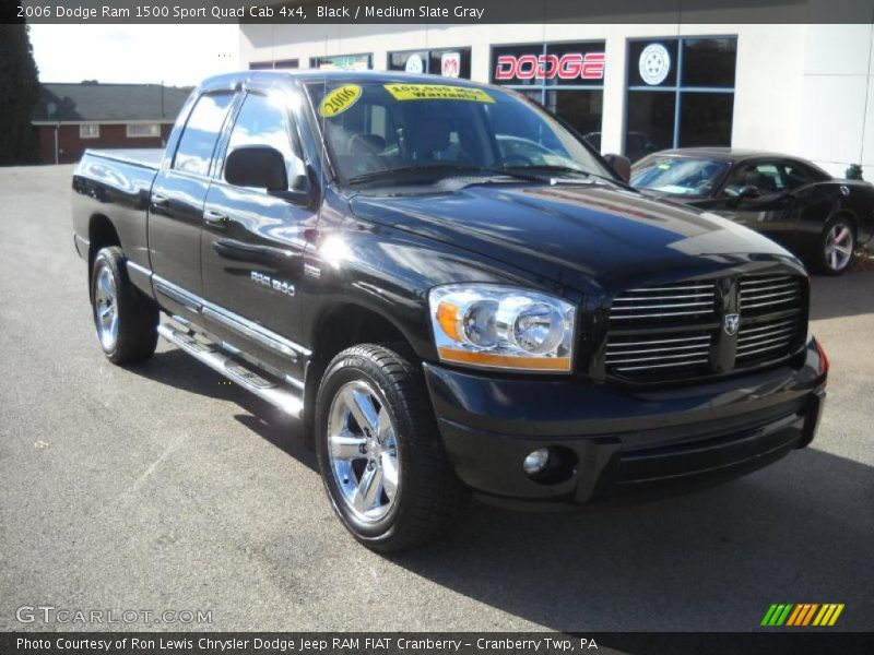 Black / Medium Slate Gray 2006 Dodge Ram 1500 Sport Quad Cab 4x4