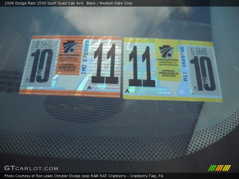 Black / Medium Slate Gray 2006 Dodge Ram 1500 Sport Quad Cab 4x4