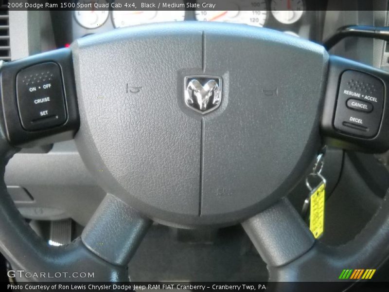 Black / Medium Slate Gray 2006 Dodge Ram 1500 Sport Quad Cab 4x4