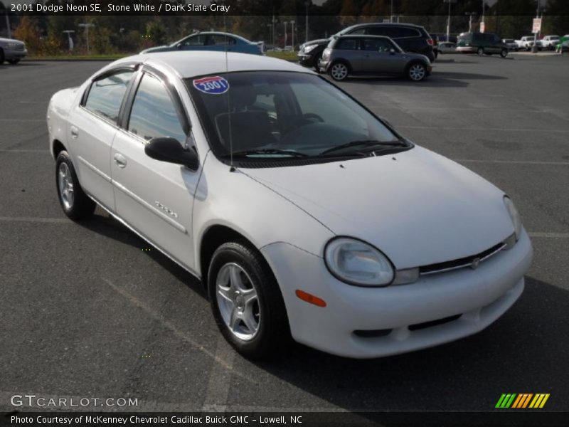 Stone White / Dark Slate Gray 2001 Dodge Neon SE
