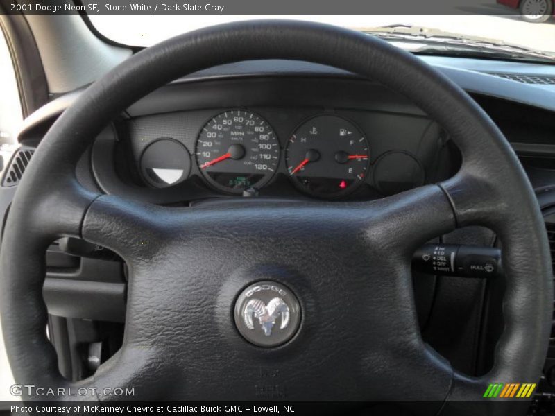 Stone White / Dark Slate Gray 2001 Dodge Neon SE