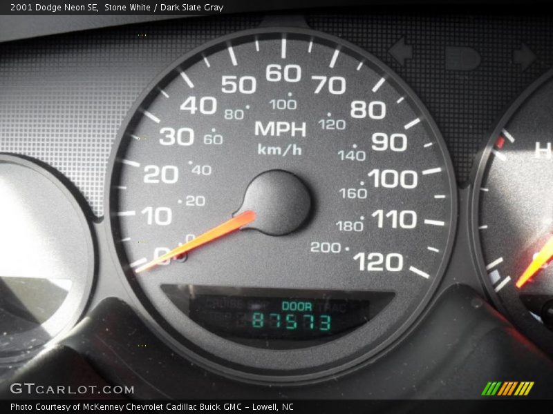 Stone White / Dark Slate Gray 2001 Dodge Neon SE