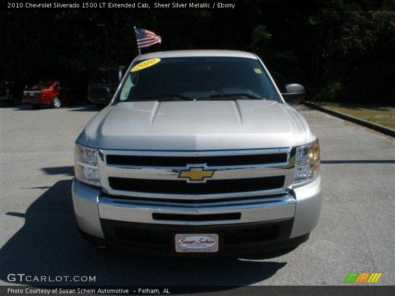 Sheer Silver Metallic / Ebony 2010 Chevrolet Silverado 1500 LT Extended Cab