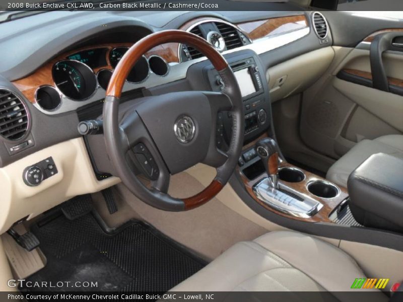 Carbon Black Metallic / Cashmere/Cocoa 2008 Buick Enclave CXL AWD