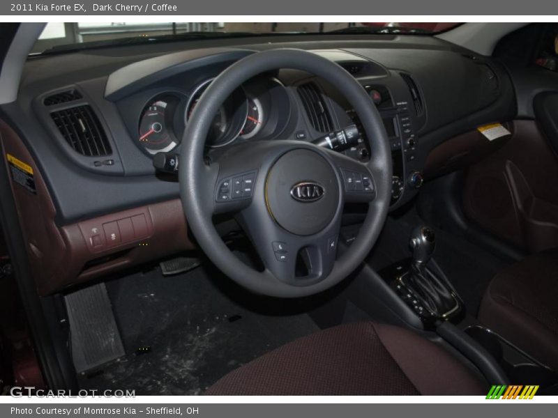 Dark Cherry / Coffee 2011 Kia Forte EX