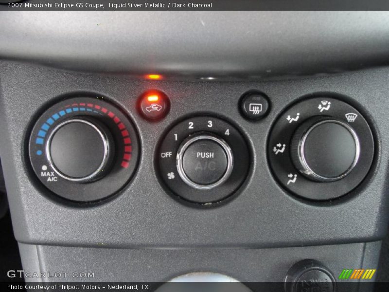 Controls of 2007 Eclipse GS Coupe