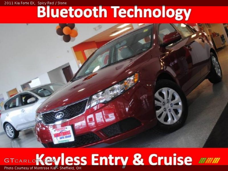 Spicy Red / Stone 2011 Kia Forte EX