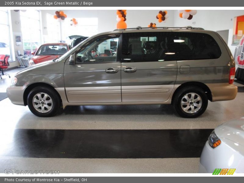 Sage Green Metallic / Beige 2005 Kia Sedona EX