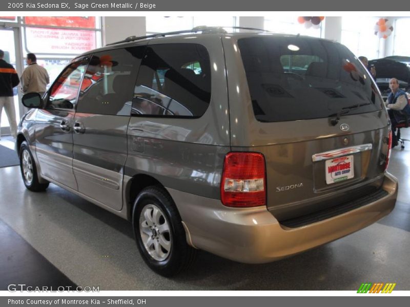 Sage Green Metallic / Beige 2005 Kia Sedona EX