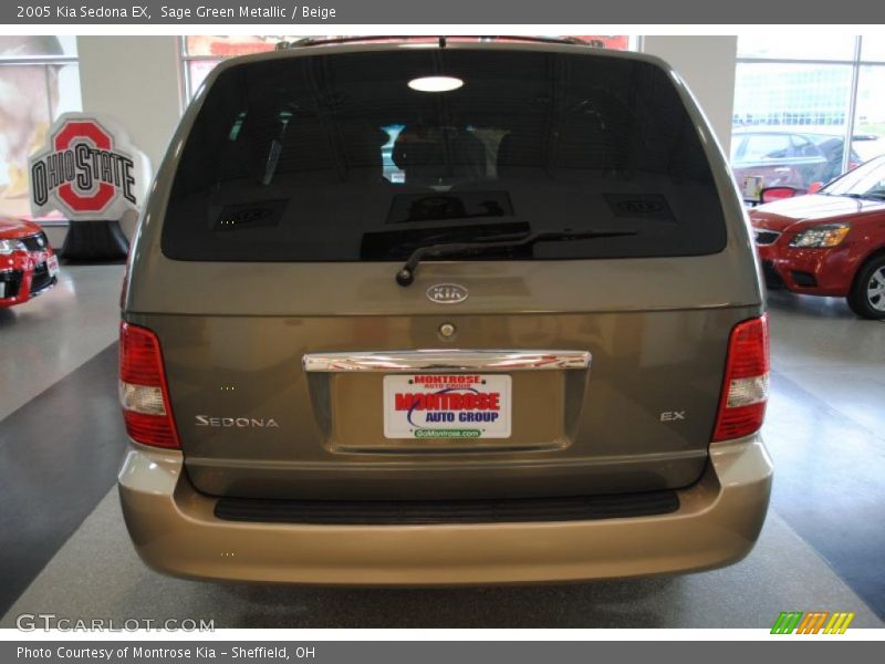 Sage Green Metallic / Beige 2005 Kia Sedona EX