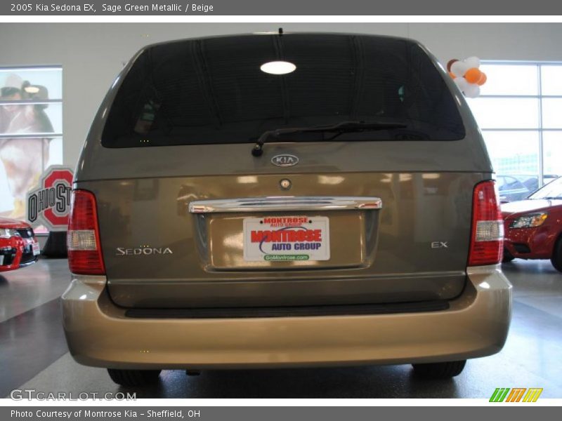Sage Green Metallic / Beige 2005 Kia Sedona EX