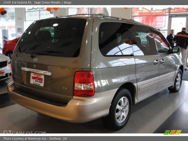 Sage Green Metallic / Beige 2005 Kia Sedona EX