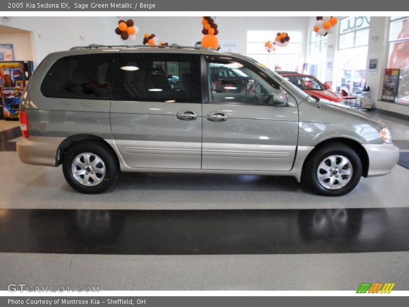 Sage Green Metallic / Beige 2005 Kia Sedona EX